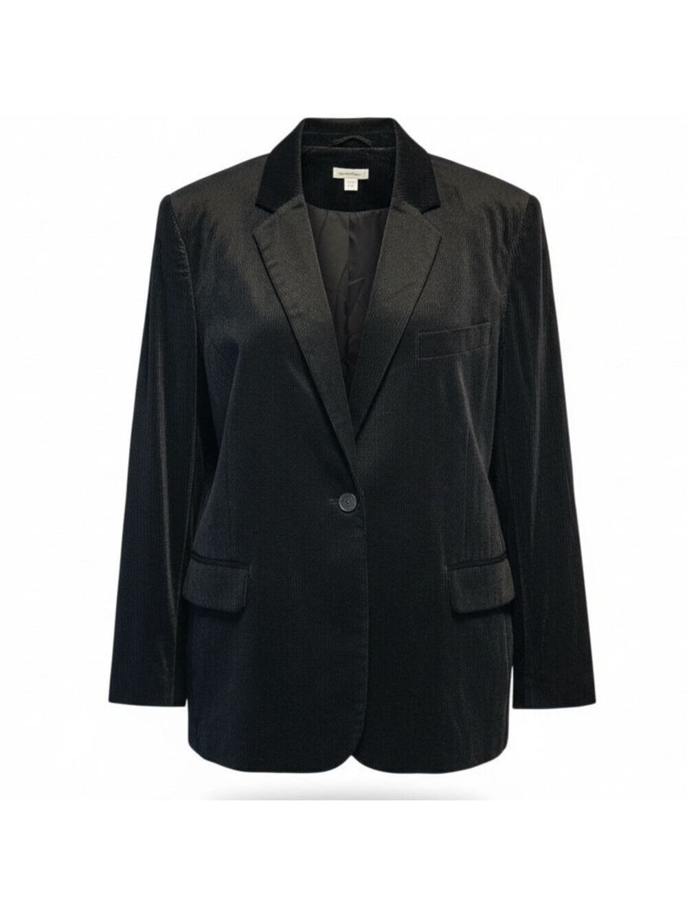 J. Jill Black Corduroy Blazer Jacket Plus Size 2X Lightweight NWT - Picture 2 of 10